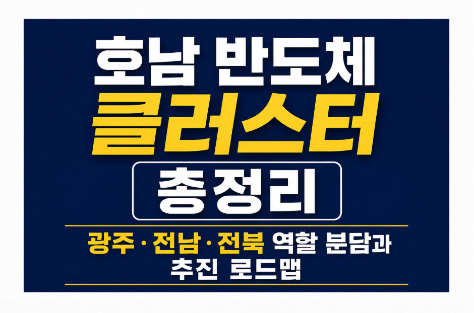 호남 반도체 클러스터 총정리, 광주·전남·전북 역할 분담과 추진 로드맵