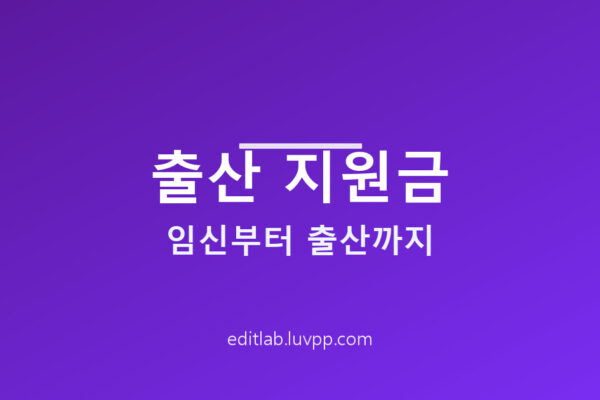 출산 지원금 임신부터 출산까지 총정리