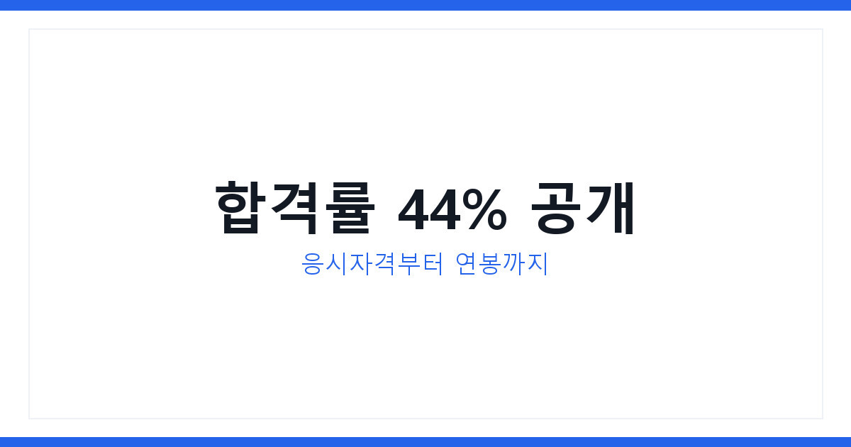 2026년 산업위생관리기사 시험일정 응시자격 합격률 연봉 총정리