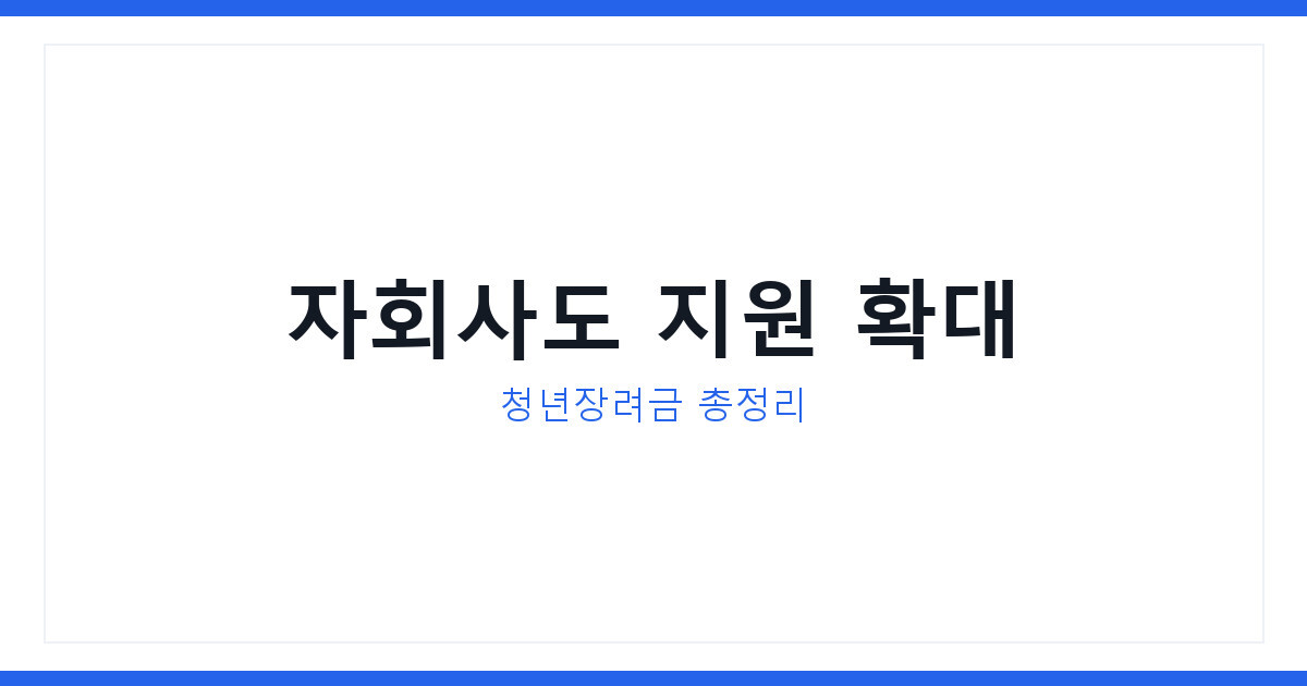 2026년 신설 자회사도 지방투자보조금 완화, 청년일자리도약장려금