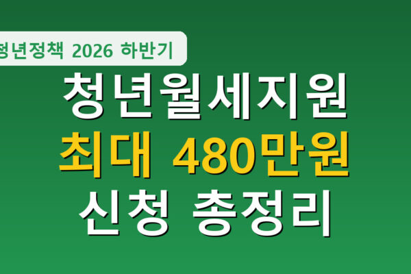 청년월세지원 총정리, 최대 480만원 상시 신청 방법