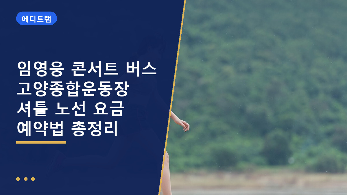 임영웅 콘서트 버스 고양종합운동장 셔틀 노선 요금 예약법 총정리