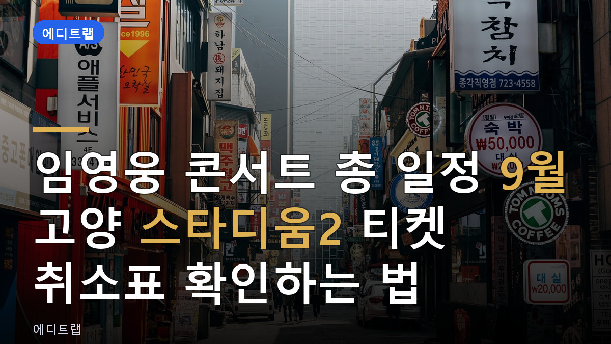임영웅 콘서트 총 일정 9월 고양 스타디움2 티켓 취소표 확인하는 법