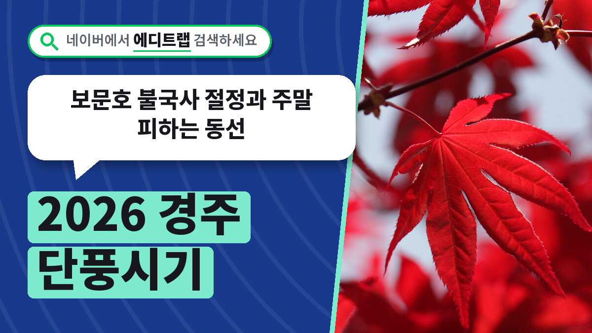2026 경주 단풍시기, 보문호 불국사 절정과 주말 피하는 동선