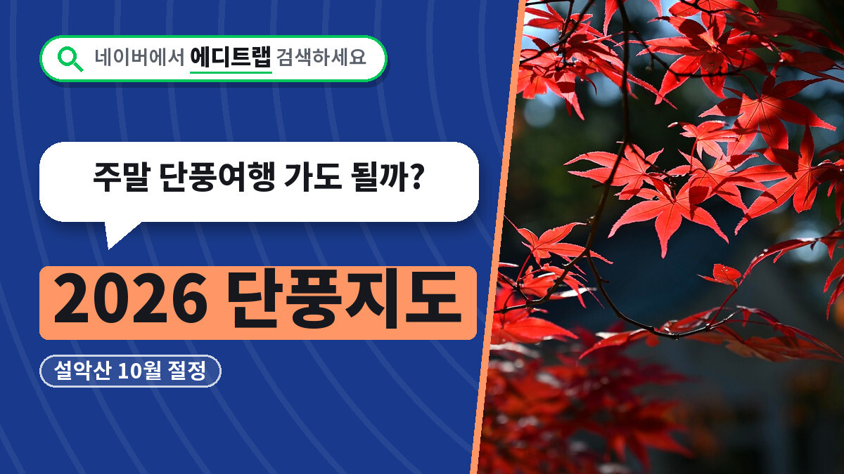 2026 단풍지도 설악산 10월 절정, 주말 단풍여행 가도 될까?
