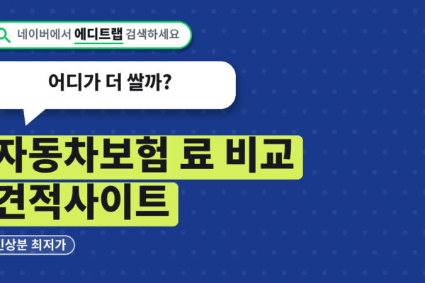 자동차보험료비교견적사이트 2026년 인상분 최저가, 어디가 더 쌀까?